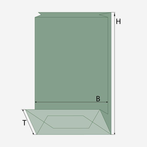 Blockbodenbeutel, Bio Austria, Fenster quadratisch